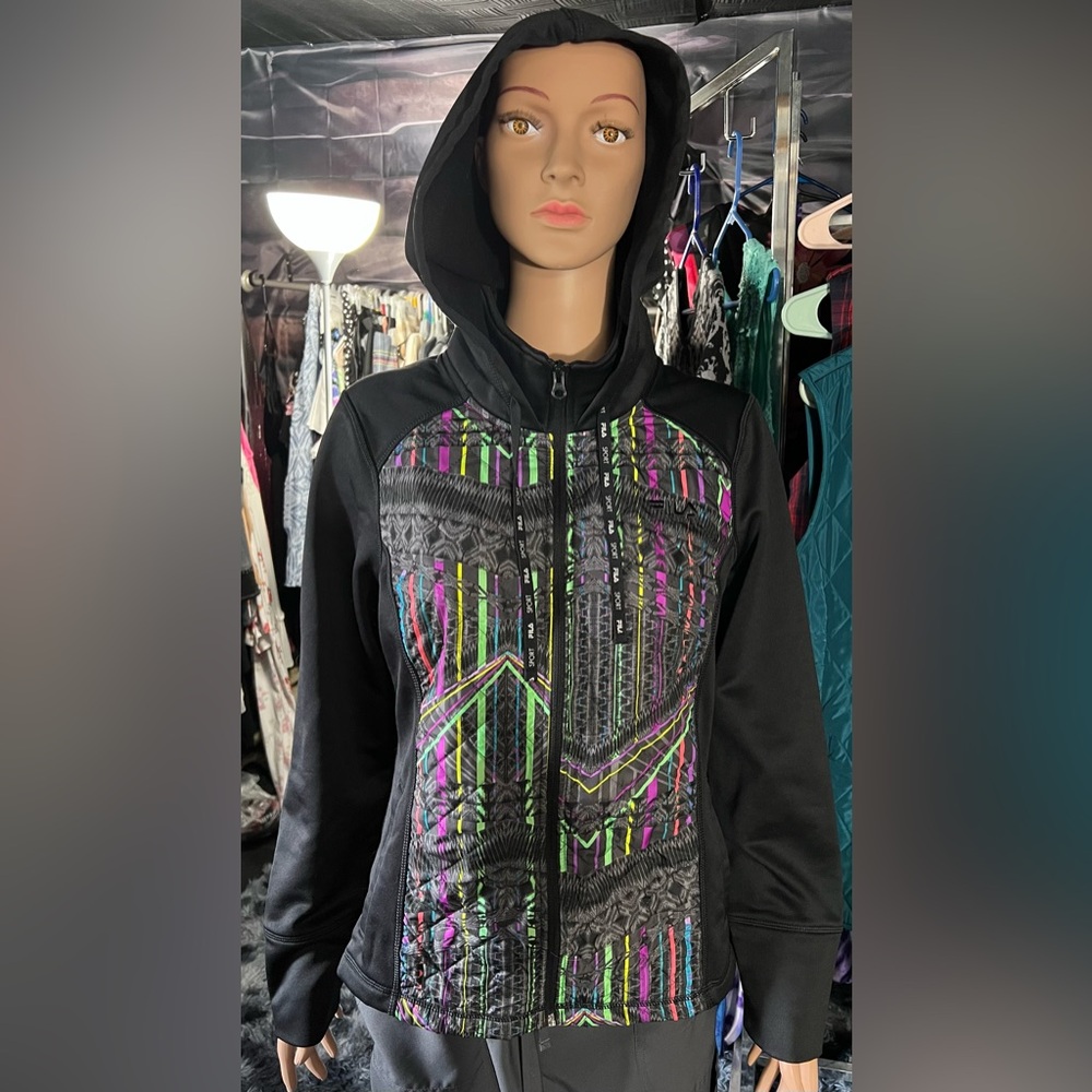 Fila Sport Jacket Black with Neon Accents
